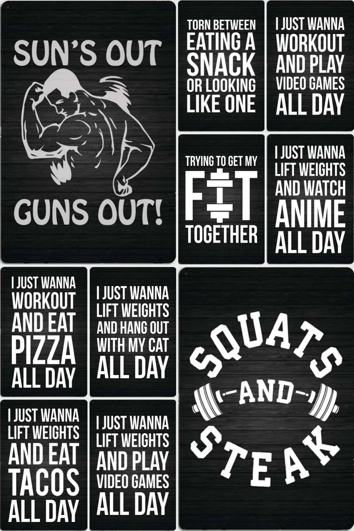 Gym Humor Metal Wall Art Tin Plate Poster Self-discipline Slogan Decoration for Home Decorations Custom Made Decor for Room Men