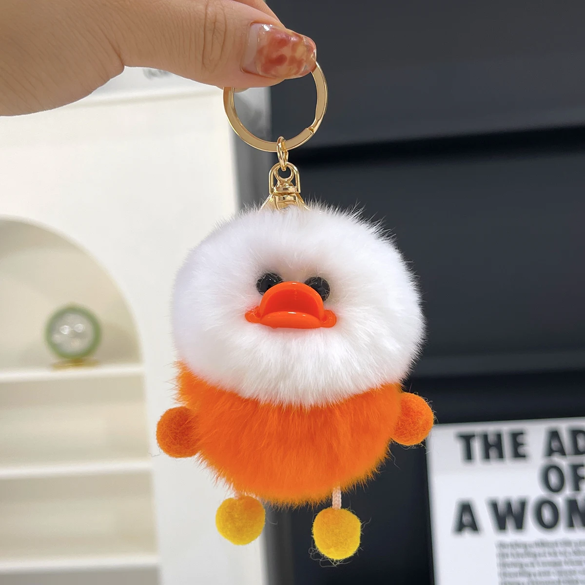 16 Colors Plush Duckling  Keychains Cute Cartoon Doll Keyring Soft Duck Key Chain Pendant For Women Girls Bag Car Trinket Gifts