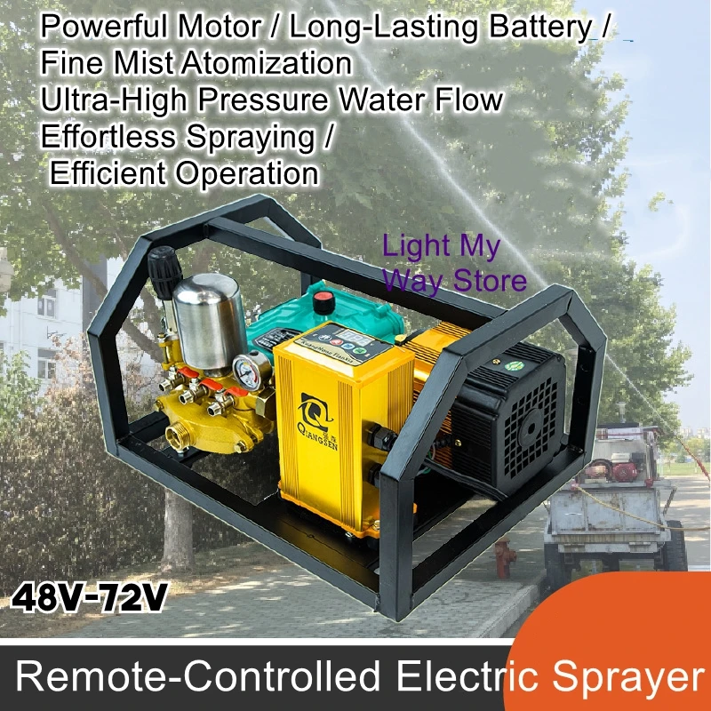 

Electric Sprayer 48V-72V Ultra-High Pressure Variable Frequency 60 Pumps Remote-Controlled Horticultural Sprayer
