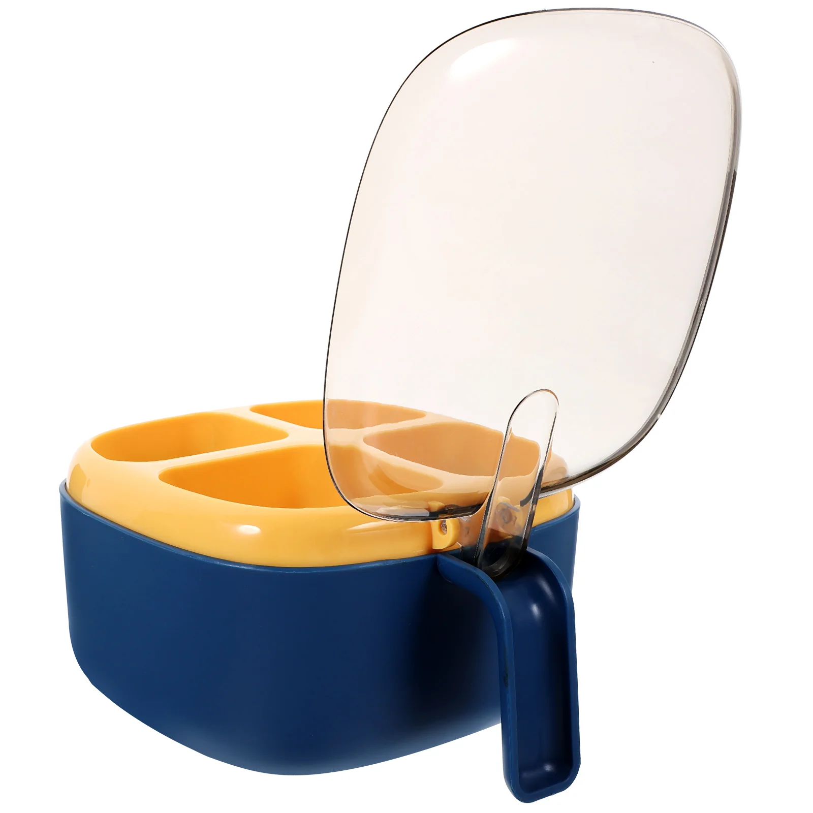 

4 Compartment Kitchen Seasoning Box Transparent Lid Spice Storage Container for Salt Pepper Sugar Organized Countertop Condiment