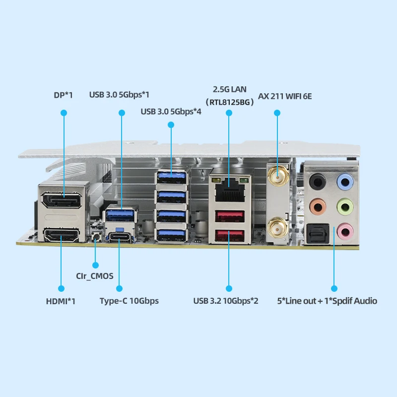 Imagem -03 - Placa-mãe Ddr5 Wifi 6e 2.5gbps Placa-mãe Lga1700 Suporte Argb Atx M.2 Pciex16 4.0 Pciex16 4.0 Erying-z790