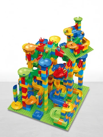 84-504PCS Marble Race Run Blocks Maze Ball Track Toy Compatible city Building Blocks Funnel Slide Blocks Toys DIY Bricks Toys