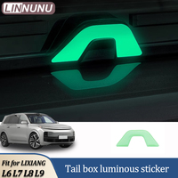 Linnunu Fit for Lixiang L6 L7 L8 L9 Car Decoration Supplies Trunk Luminous Stickers Trunk Warning Reminder Fluorescent Button Stickers Reflective Decorative Stickers Rear Trunk Button Stickers