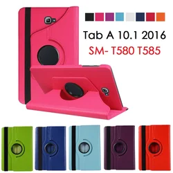 Funda para Samsung Tab A6 10,1 2016 T580 T585, carcasa de PU con rotación de 360 grados para Samsung Galaxy Tab A 6 10,1 T580 T585