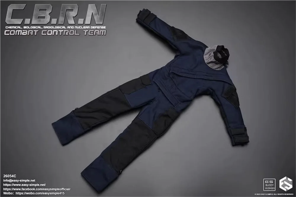 1/6 einfach und einfach es 26054c cbrn Armee Soldat Kampf kontrolle Team Betreiber Kleid Bodysuit Mantel fit 12 "Action figur sammeln DIY