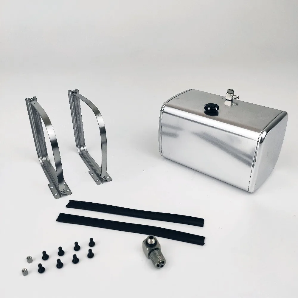 Para TAMIYA 1/14, tanque de aceite de simulación de remolque, cabezal de barro, tanque de aceite hidráulico, camión volquete militar, coche, pieza DIY