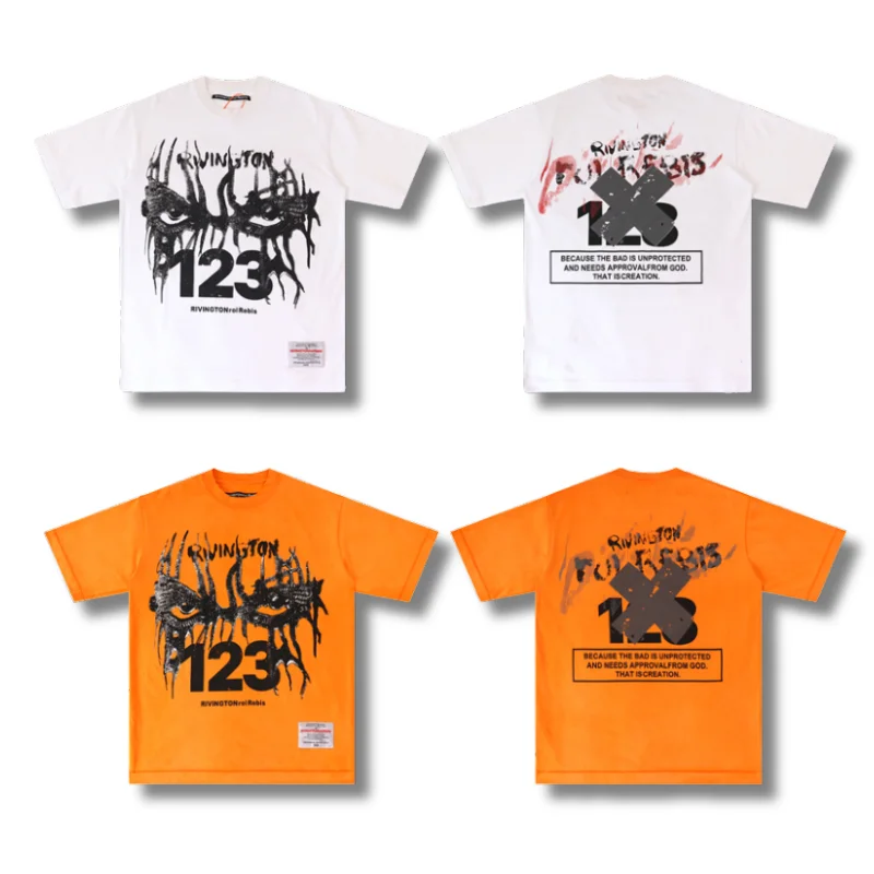 

Футболка в американском ретро-стиле RRR123, винтажная, с эффектом потертости, с коротким рукавом, унисекс, для мужчин и женщин, в стиле High Street