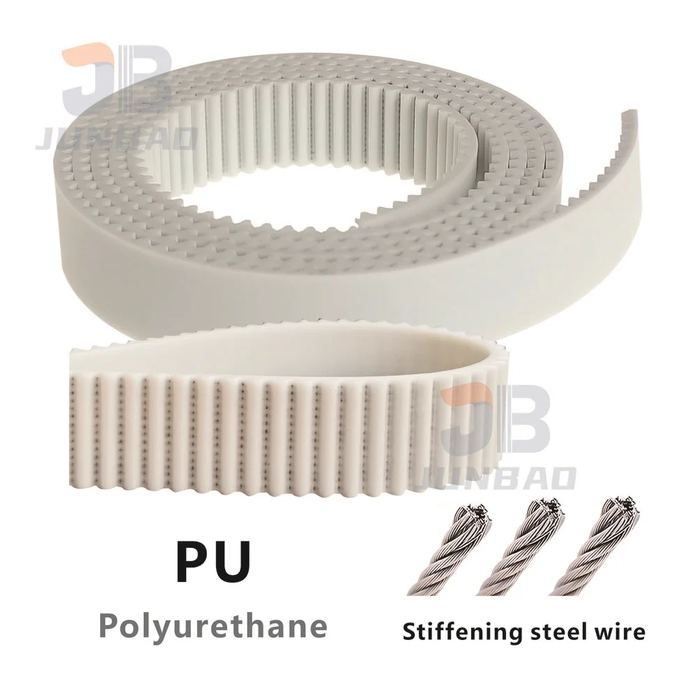 Custom High-Quality HTD Open Timing Belt 5M/S5M/8M/S8M in Green/Black Polyurethane Steel PU Synchronous Belt with Various Widths