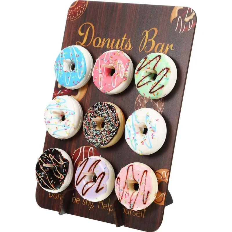 Multi Layer Doughnuts Stand Parties and Gatherings with Easy Assembly for Kitchen Dining Room Dessert Showing