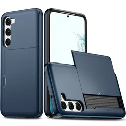 For Samsung Galaxy S24 Ultra S22 Plus + S23 S21 S20 FE Note 20 Wallet Cover Card Holder Slot Protective Shockproof Phone Case