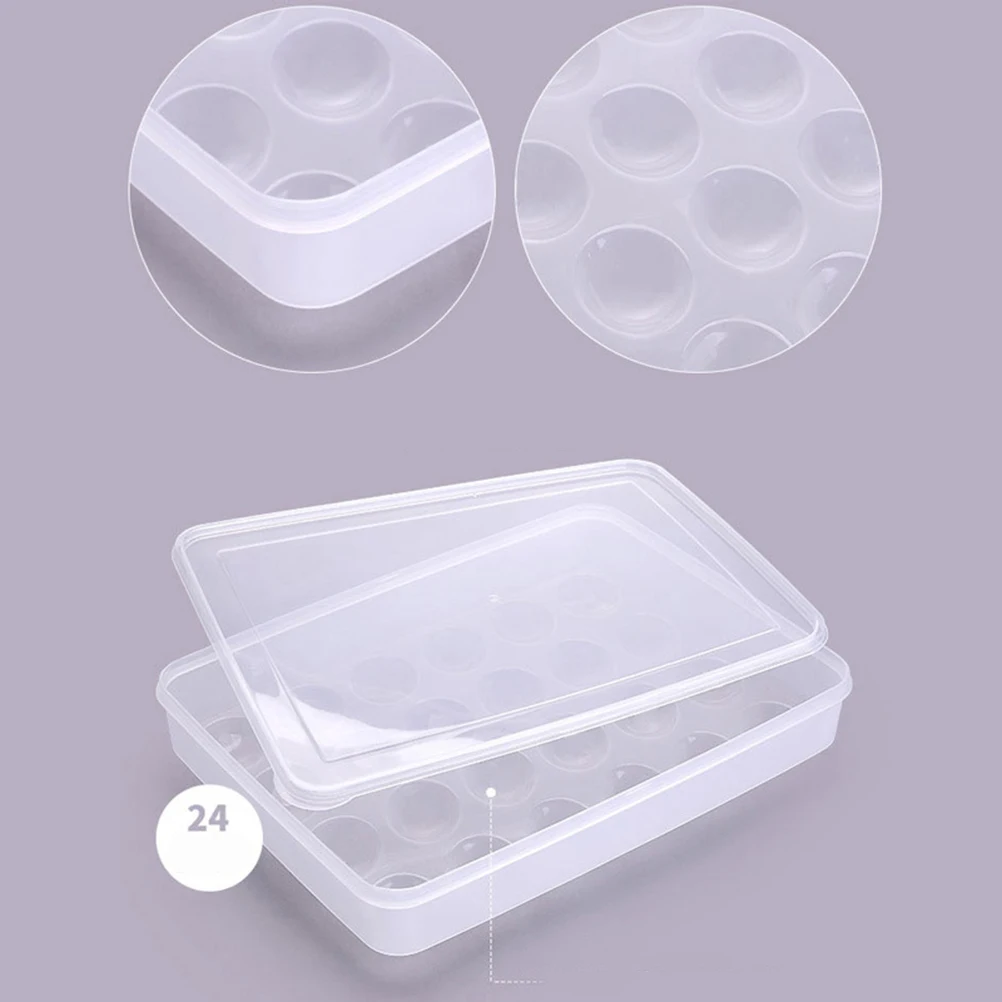 

24 Grids Egg Storage Box Kitchen Organizers and Crate Holder for Fridge Container Tray Refrigerator Superimposed