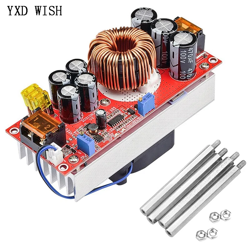 1800W DC DC Voltage Converter CV Boost Converter Step Up Adjustable Module Power Supply 40A DC-DC 10V -60V to 12V-90V Regulator