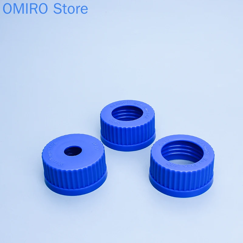 Gl45 Reagent Bottle Cap Blue Opening Cap 15mm30mm34mm Sampling Bottle Cap Anaerobic Bottle Sampling Cap