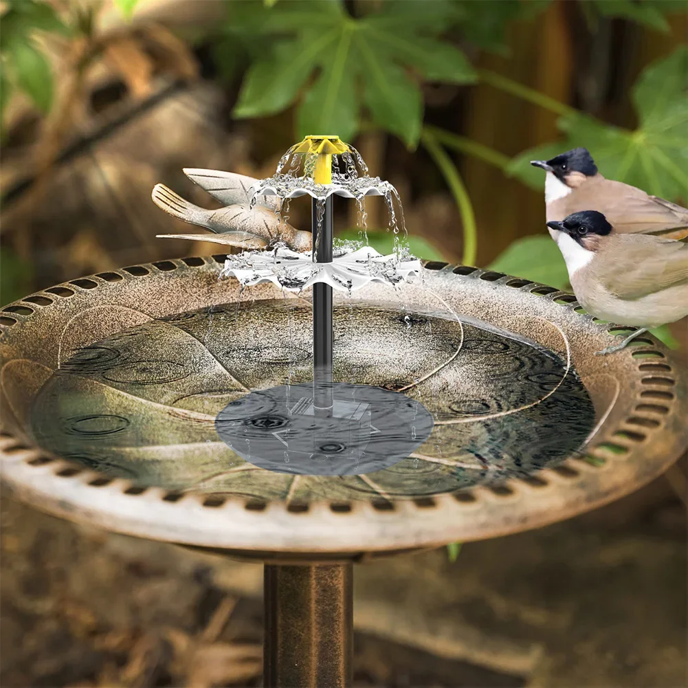 Mini Solar Fountain Pump Kit with Solar Panels for Courtyard Bird Bath Pump Outdoor Pond Garden Fish Tank Decorative Fountain