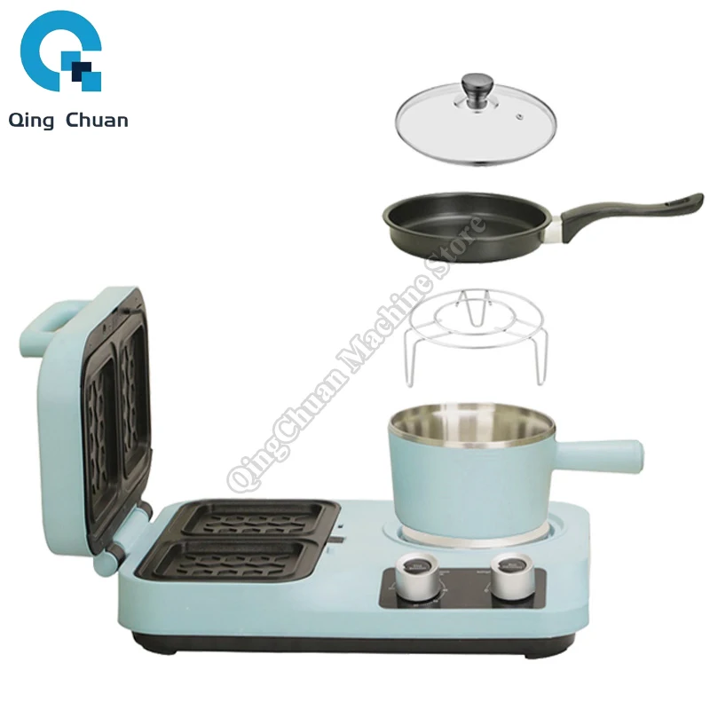 Breakfast Machine Four In One Household Multifunctional Sandwich Machine Independent Temperature Control Breakfast Machine