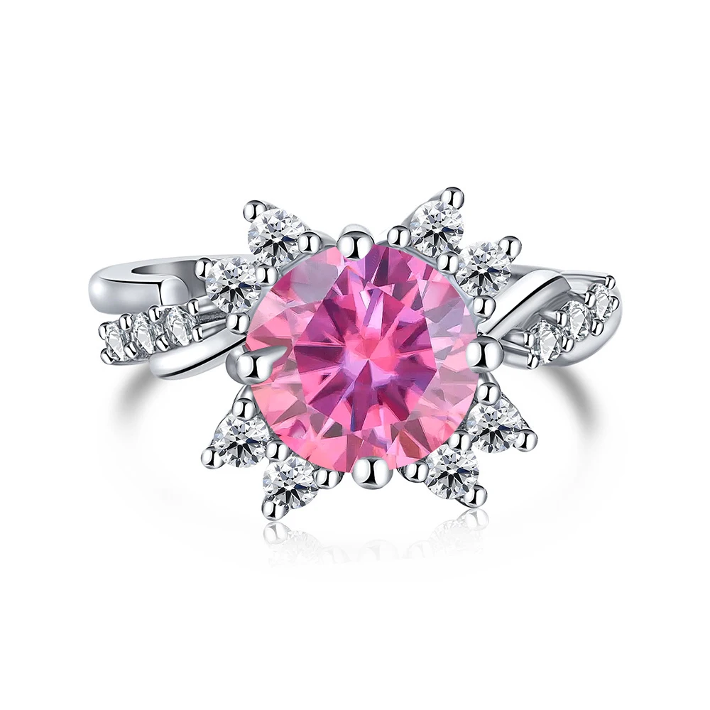 

2 carat moissanite ring for charm lady Gorgeous Jewelry Gifts 100% silver 925 jewelry Rings size 5-10