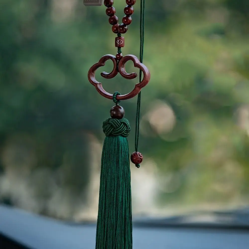 Handmade Auspicious Clouds Hanging Ornaments Chinese Style Multiple Colors Vehicle Rearview Mirror Pendant Safe and Good Luck