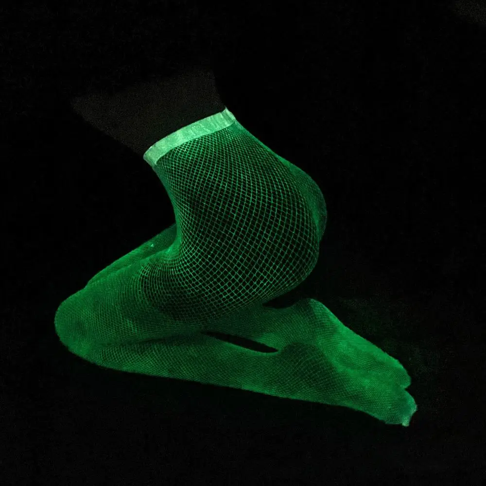 

Vintage Nylon Anti-hook Breathable Hollow Out Luminous Tights Noctilucence Pantyhose Women Tights Female Fishnet Stockings