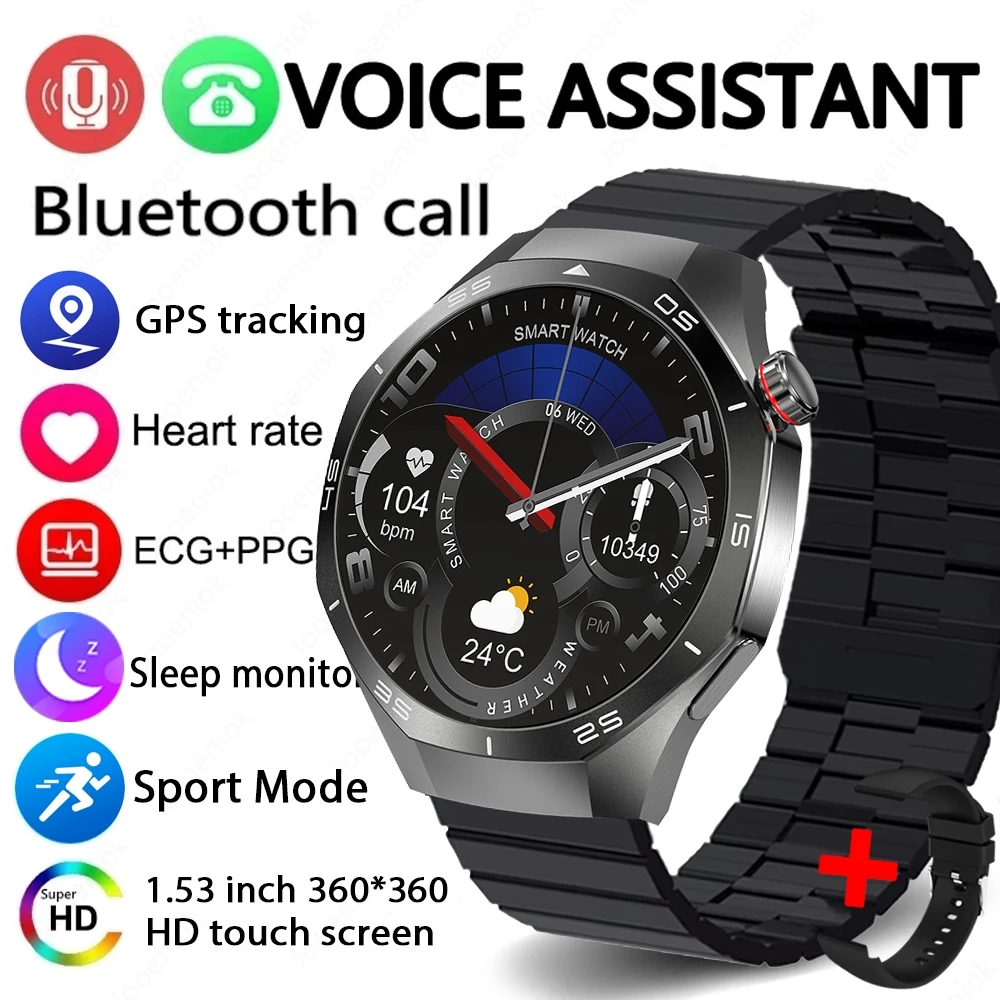 2026New Watch 5 Pro Smart Watch GPS NFC AMOLED Scherm Gezondheidsmonitoring Hartslag Bluetooth Oproep IP67 Waterdicht Mannen Smartwatch