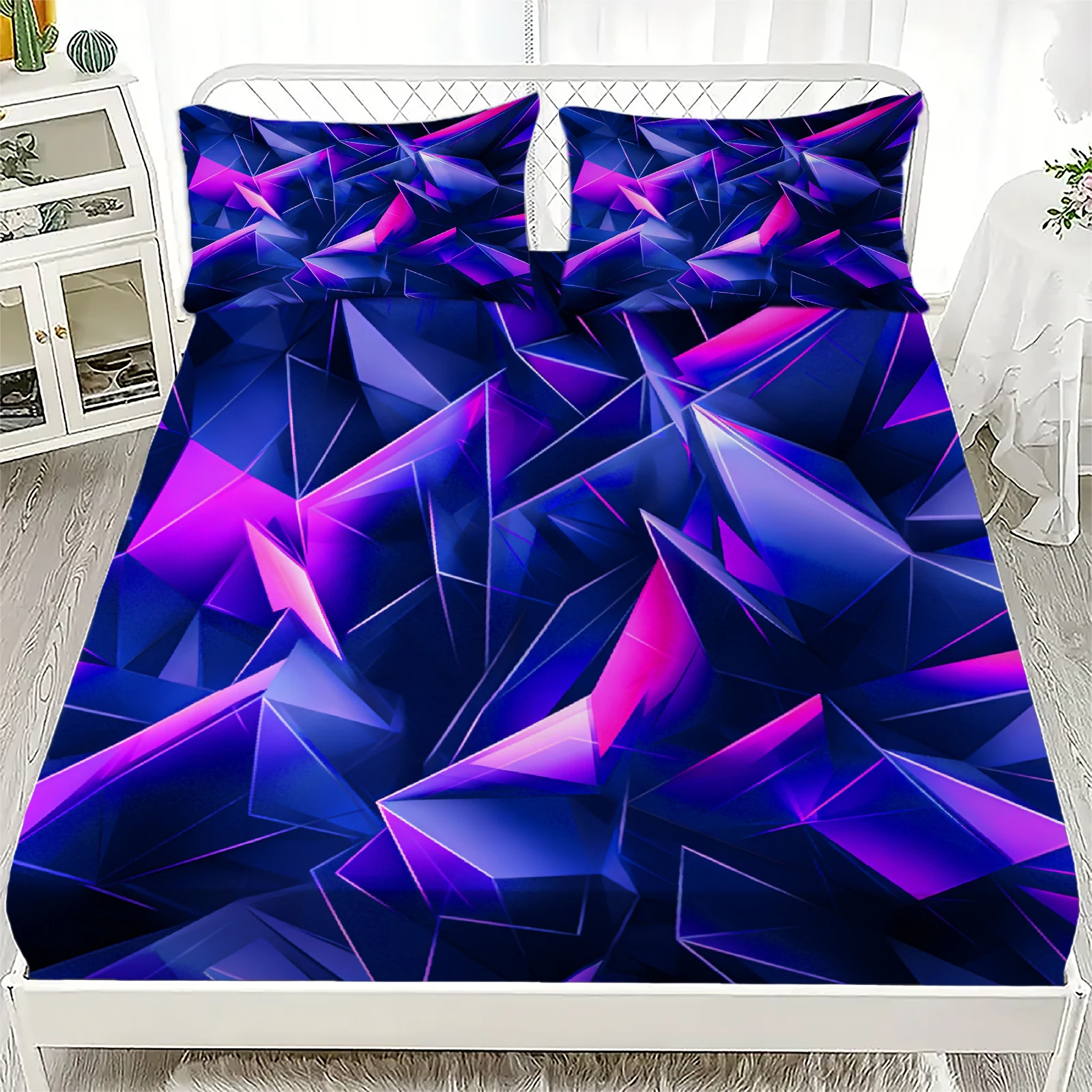 

Комплект постельного белья с геометрическим 3D-принтом, 1 шт., с крутым градиентом, подарок для мальчиков, подростков, взрослых, для декора дома и гостиной