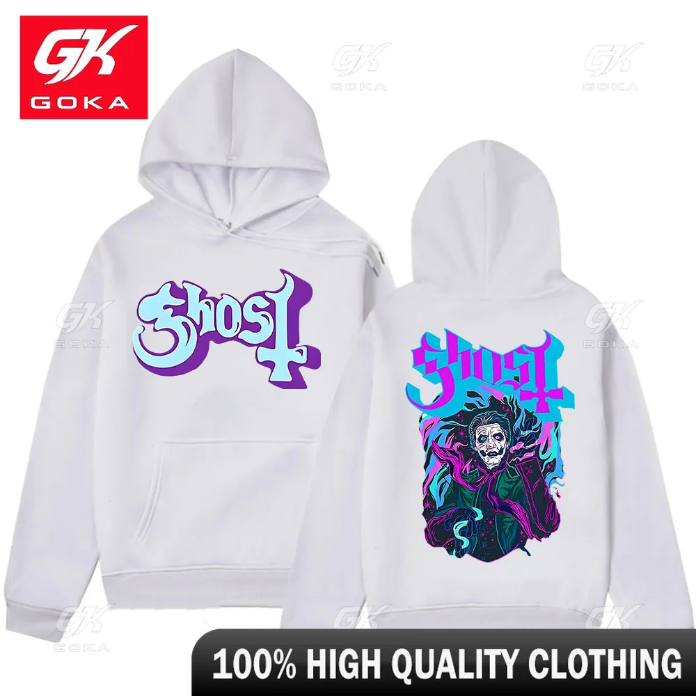 Ghost Music Band Print Hoodies Mens Women Casual cool hip hop Y2k Hoodie Hooded Sweatshirts Pullovers Tracksuits Unisex Clothing