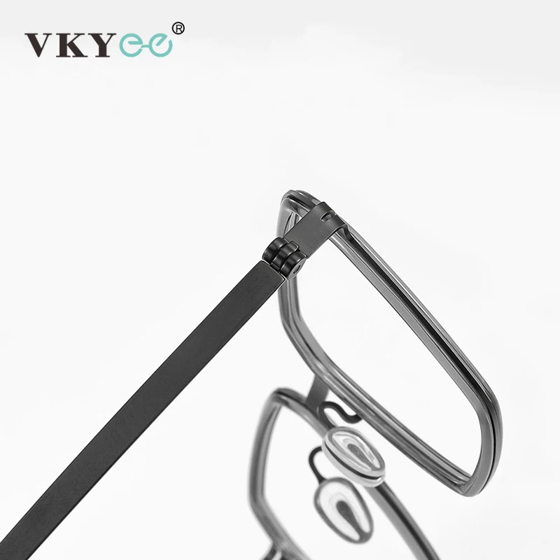 VICKY Simple Geometric Polygon Fashion Pure Titanium Vintage Design Blue Light Protection Glasses Customizable Prescription 2715
