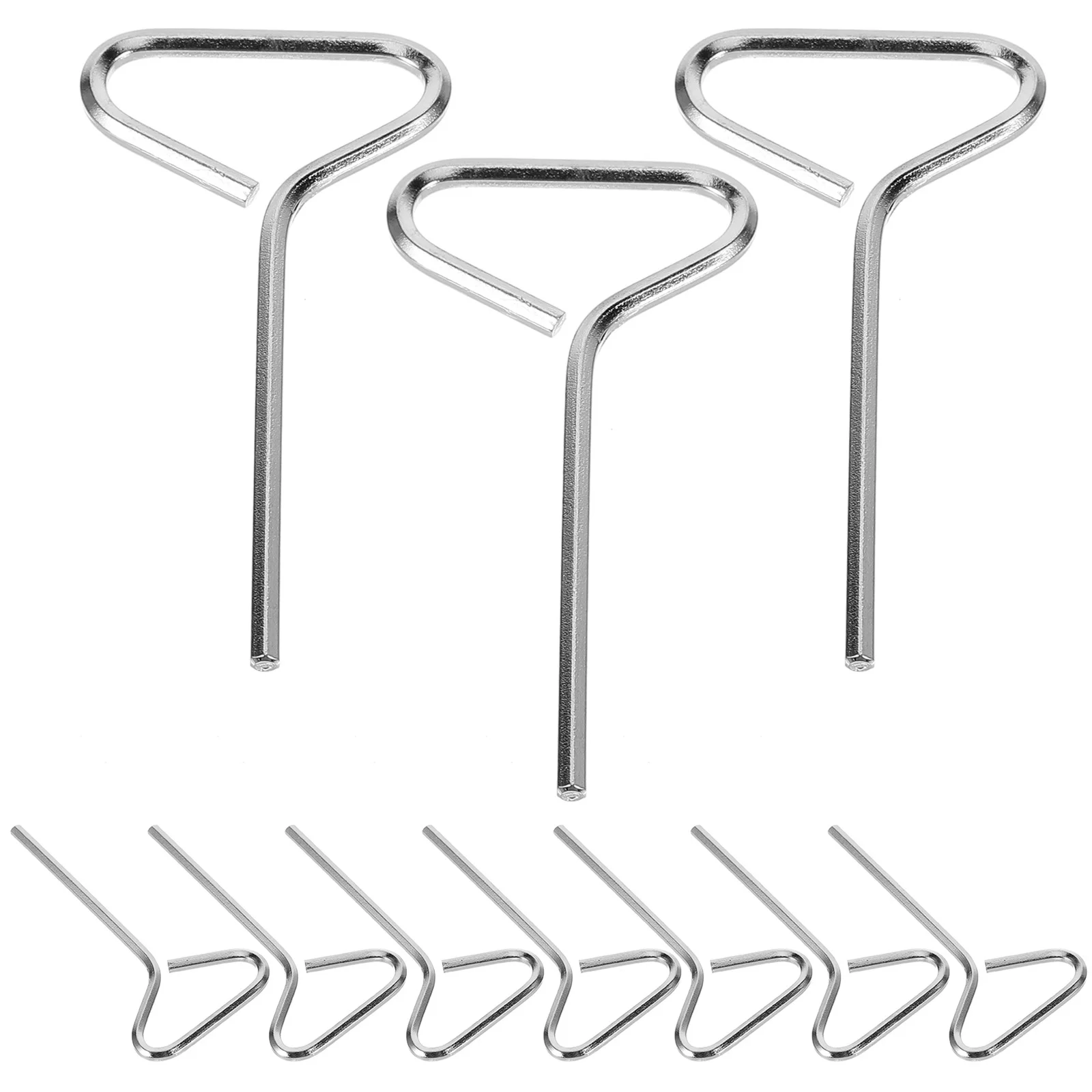 

10Pcs Hex Key Solid Steel Exit Device Door Key Replacement Allen Wrench Set Durable Tools for Locking Device