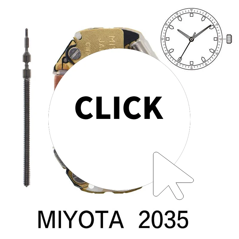 Miyota Super 2035 Japan Quartz Movement GOLDEN 2035 Three-Hand Watch - Durable Metal Gears Best Cost Performance
