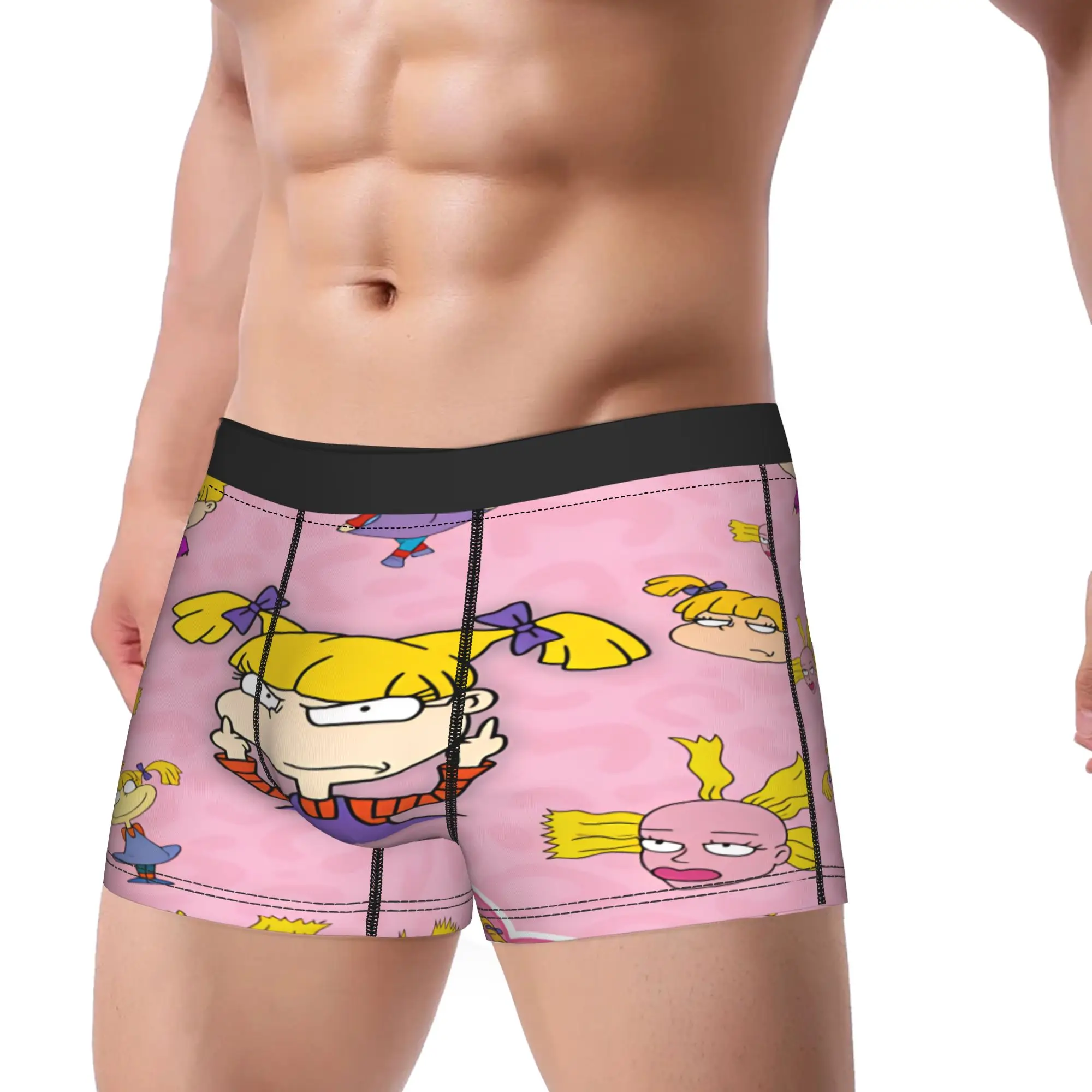Rugrat Character Underwear  Comfortable Underpants Printed Shorts Briefs For Men Pouch Large Size Boxershorts