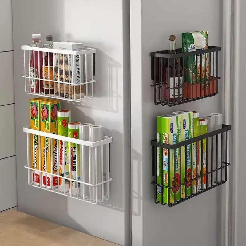 Magnetic Removable Fresh Keeping Bag Condiment Storage Box Kitchen Refrigerator Rack Non Punching Storage Container