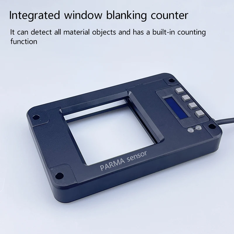 The window-integrated blanking counter is ready to use upon power-on and can sense objects of all sizes without blind spots