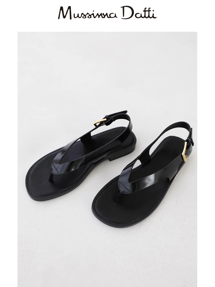 Murrinna Daffi 2024 New Women Shoes summer Genuine leather Sandals Flats Slippers Leisure beach shoes