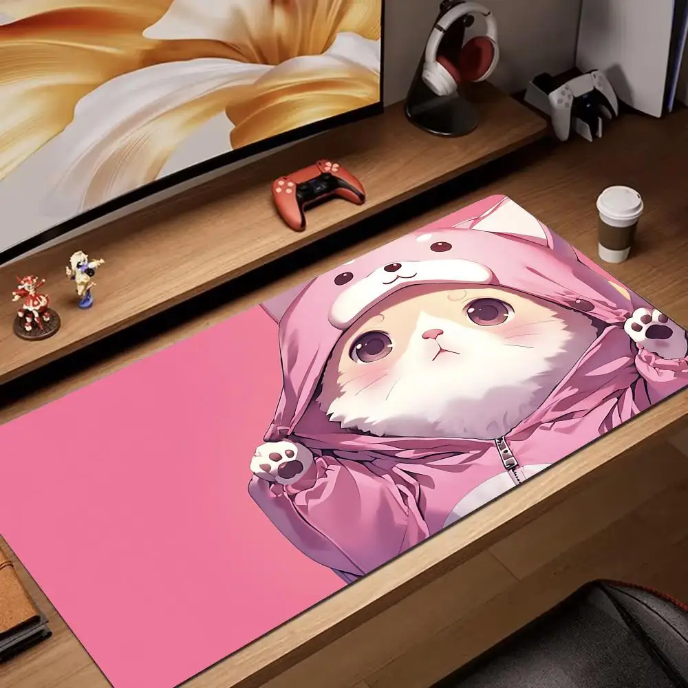 

Cute cat and dog pattern design office Mouse Pad rubber anti-slip Desk Mat pc accessories Gaming mat keypad expansion mousepad