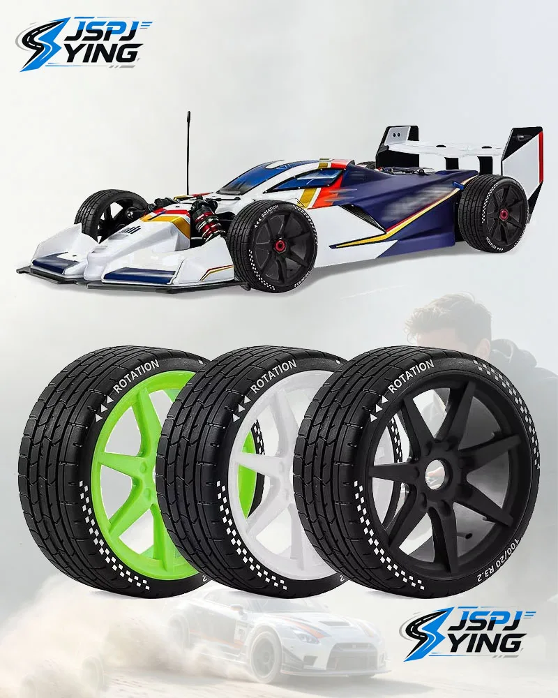 Universal 4PCS RC On-Road Tires & Wheels 17mm Hex RC Tires for 1/7 ARRMA Infraction Limitless FELONY 1/8 FSRC GT HuanNao X3GT