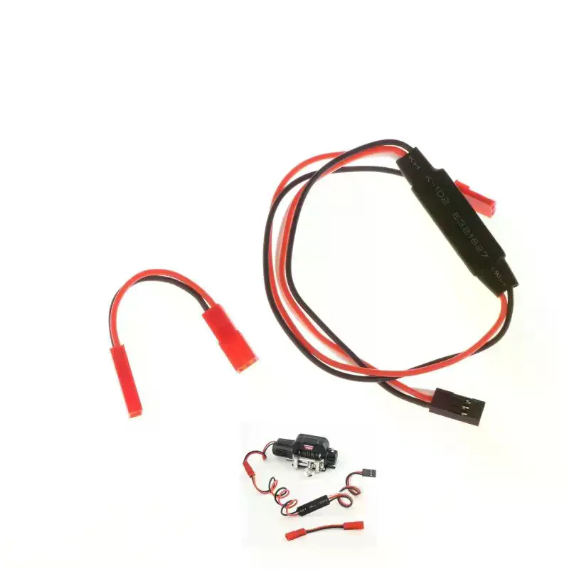 /GJ/Car Winch CH3 3 Ways Control Line Panel Remote Controller Receiver Cable 3CH For 1/10 RC Crawler Axial SCX10 TRX4 RC