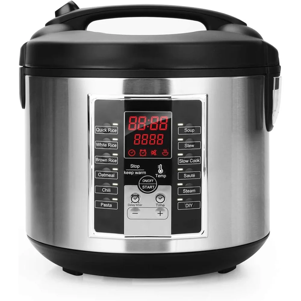 HAOYUNMA Rice Cooker 10 Cup Uncooked, Food Steamer, Stewpot, Saute All in One Multi Cooker Large Capacity 5.2Qt