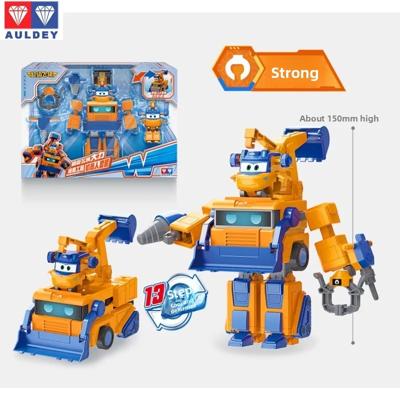 Auldey ¡Vamos! Super Wings Robo Car Toys - Figuras de acción de robot transformables (Jett, Marty, Sasha, juego de vehículos Mecha) para niños