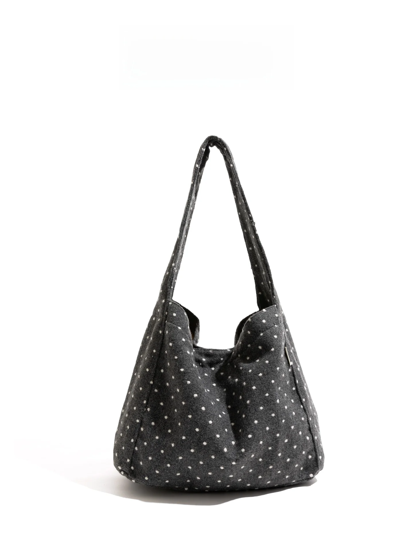 

Осенне-зимняя клетчатая сумка-тоут, шерстяная сумка через плечо в горошек, повседневная простая хлопковая сумка в студенческом стиле с магнитной застежкой