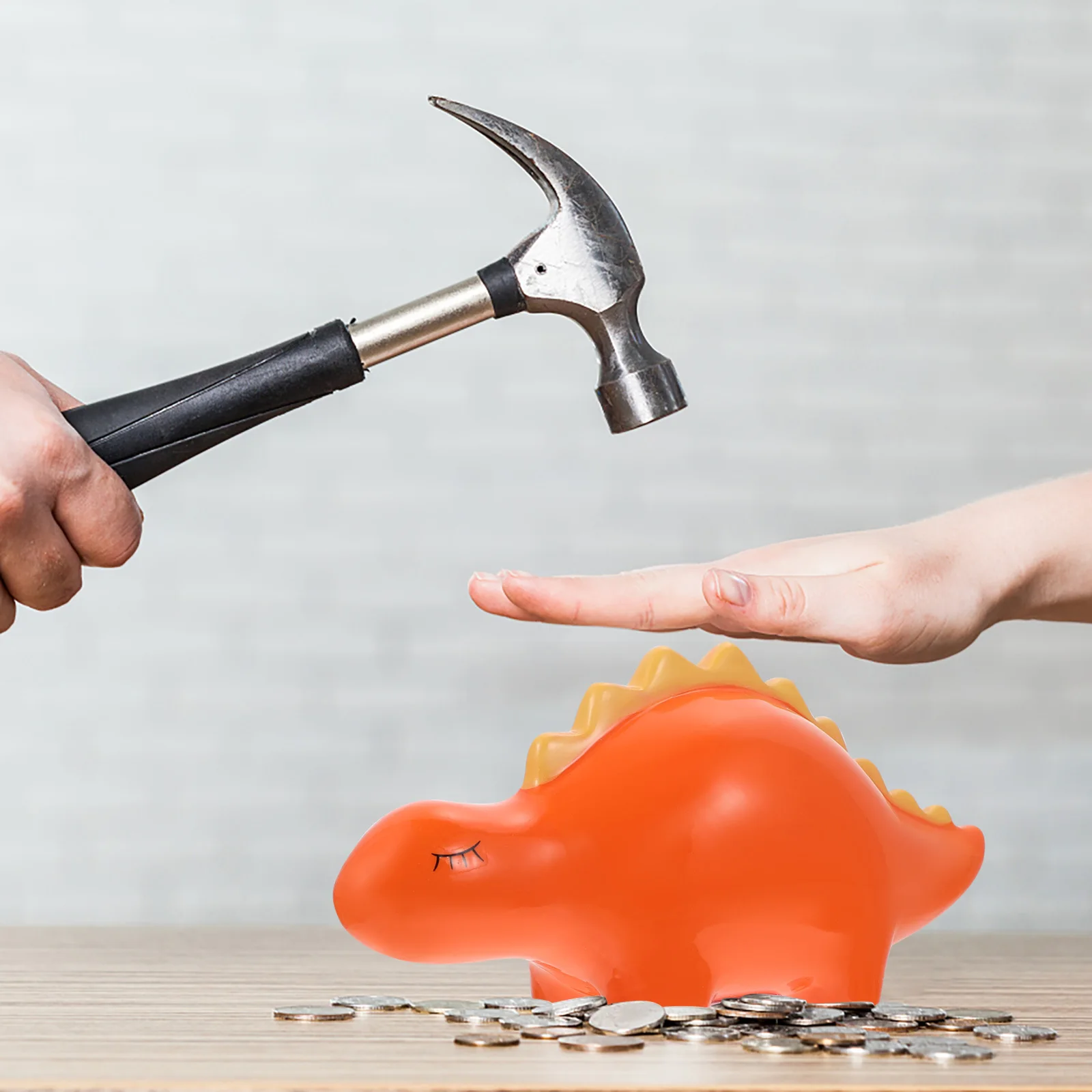 

1Pcs Ceramic Dinosaur Coin Bank Large Capacity Saving Box Creative Coin Storage Holder Desktop Multi-Functional Ornament