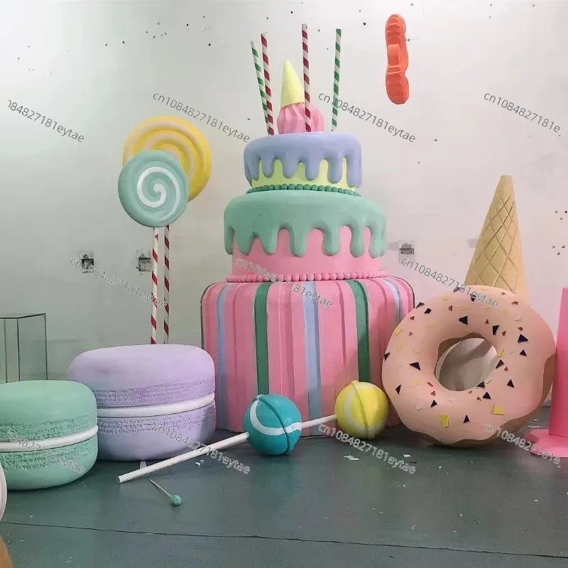 Wedding event decoration large, cake props foam candy, cake pops, statue party display