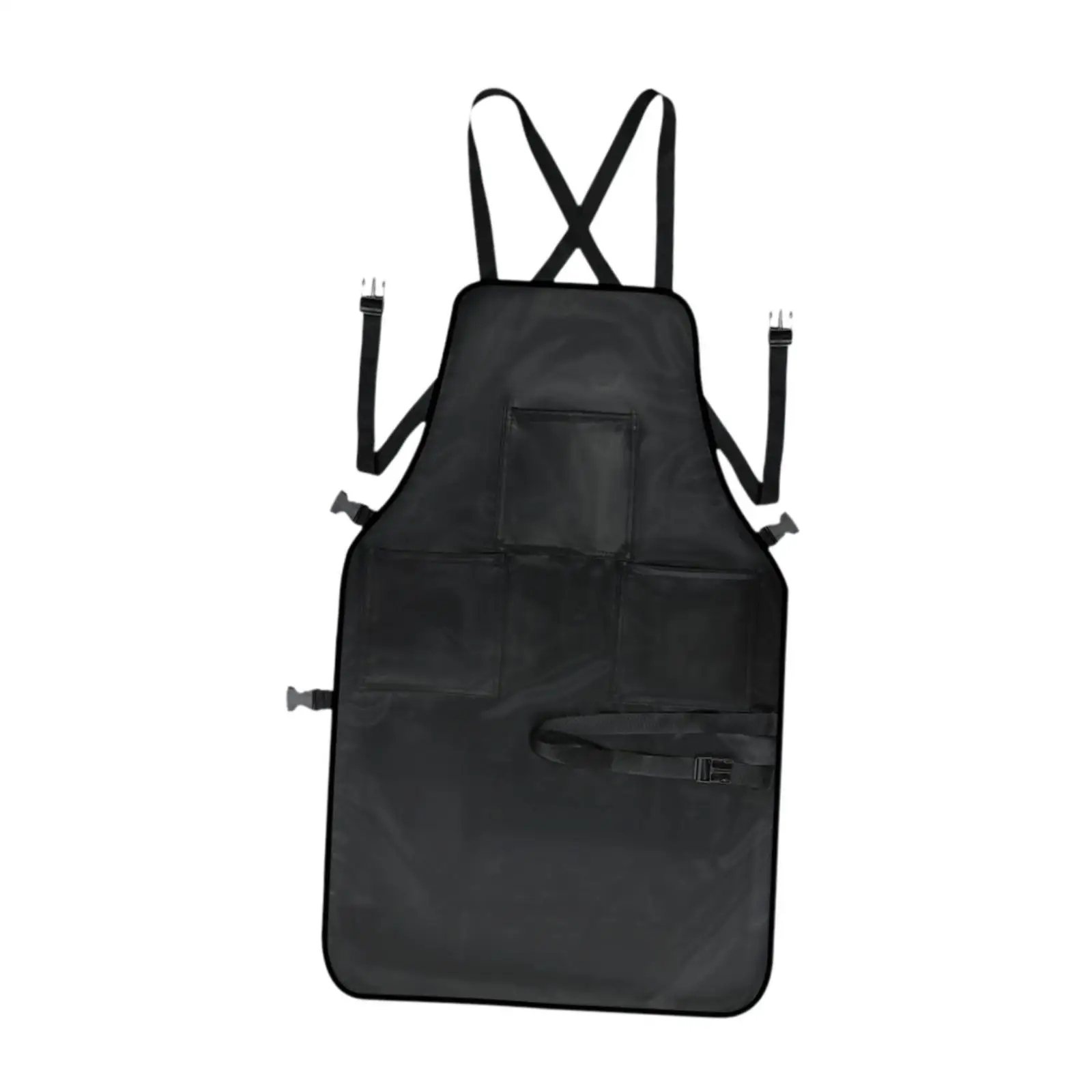 Hairdressing Apron Kitchen Apron for Men Adjustable Apron with Pockets Bib Apron