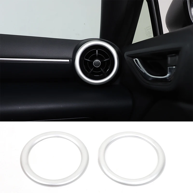 

For 2022+Toyota 86/Subaru BRZ Automotive Dashboard Side Air Outlet Decorative Ring Aluminum Alloy Silver Car Accessories