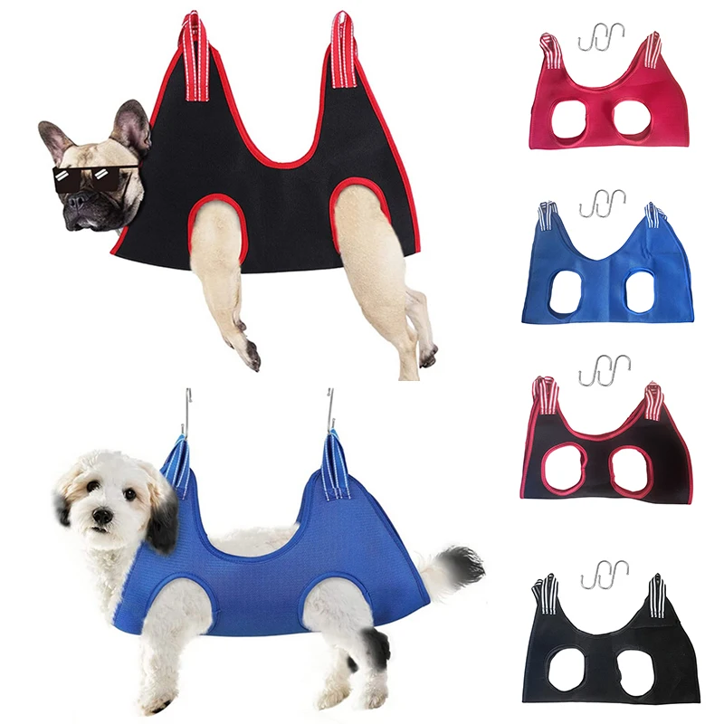 Hamaca de aseo para mascotas, accesorio de belleza para perros y gatos, XS-L, ayuda, reparación de uñas, bolsa de sujeción