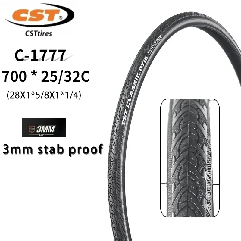 C1777 700*25C Road Bike Tire 700C E-bike Parts 700*32C Low resistance 3mm stab proof reflective strip Thickened bicycle tire