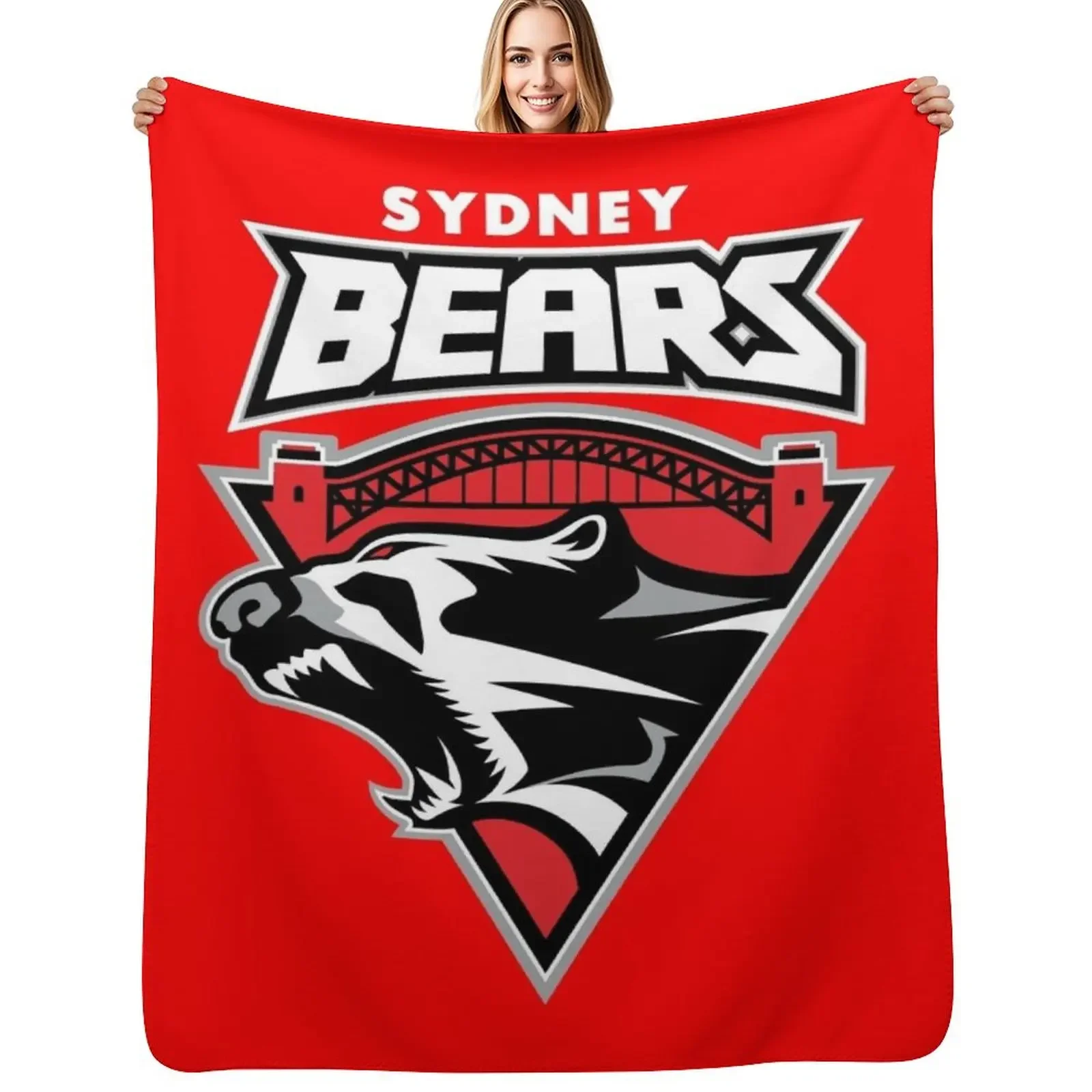 

Sydney Bears Throw Blanket funny gift Soft Plaid Heavy Blankets For Sofas Blanket