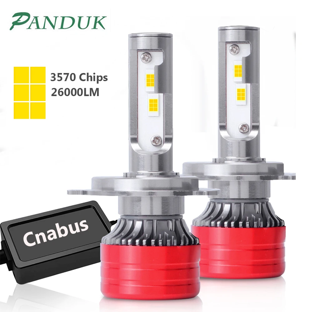 

PANDUK H4 Led Headlight for Auto 22000LM CANBUS LED Bulb for Car Light Bulb H1 H7 LED H11 9005 9006 HB3 HB4 12V 6000K Car Light