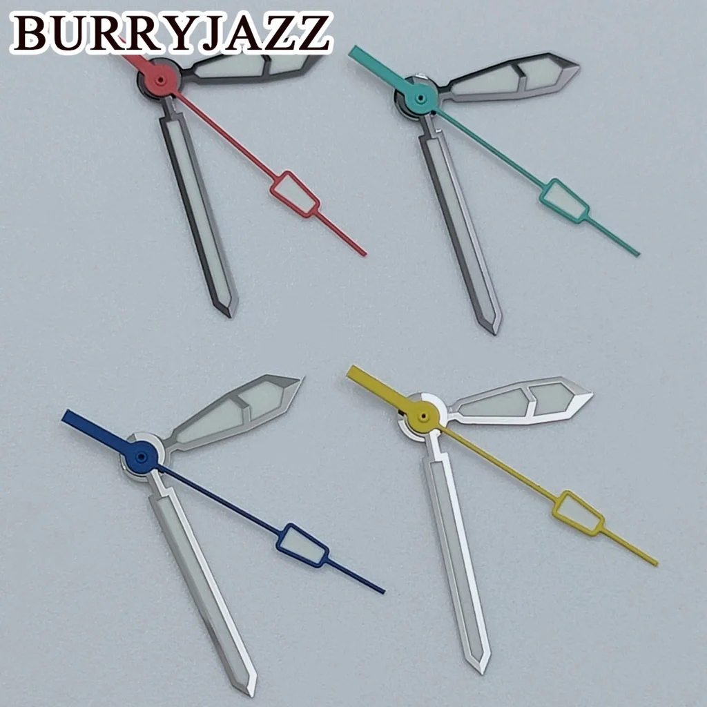 Burryjazz นาฬิกา4R36 4R35 NH38 NH36ของ NH35สีเงินทองคำสีกุหลาบสีทองสีแดงสีน้ำเงินสีเขียวมือสีเขียวเรืองแสง