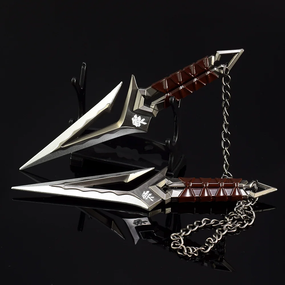 16cm Valorant Weapon Melee Kuronami No Yaiba 닌자 Kunai 게임 무기 모델 금속 사무라이 검 장식품 데스크탑 공예 장난감 소년