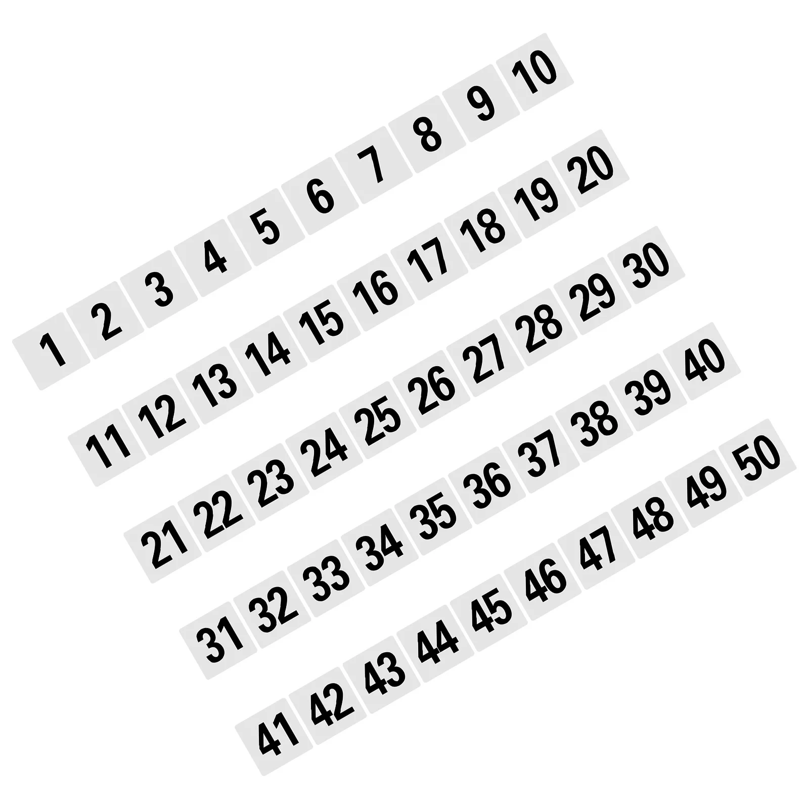 

50Pcs Plastic Number Tags for Tables Double Sided Table Numbers Efficient Management Elegant Design for Restaurants Cafes Bars