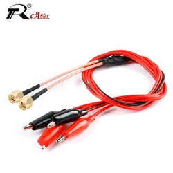 1PC Crocodile RG316 RF Coaxial Cable SMA Male Plug  to Dual Alligator Clips Red&Black Tester Lead Wire 30CM 50CM 1M Connector